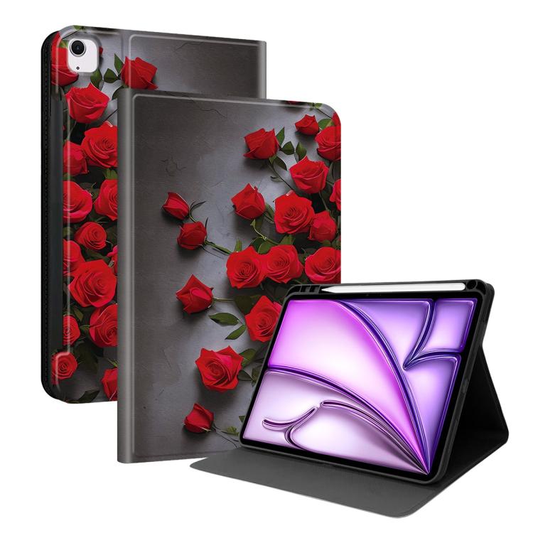 Custodia per tablet intelligente in ecopelle Painted Voltage con scomparto per penna., For iPad Air 13 2026 / 2025 / 2024 / Pro 12.9, For iPad Air 11 2026 / 2025 / 2024 / Air 2022