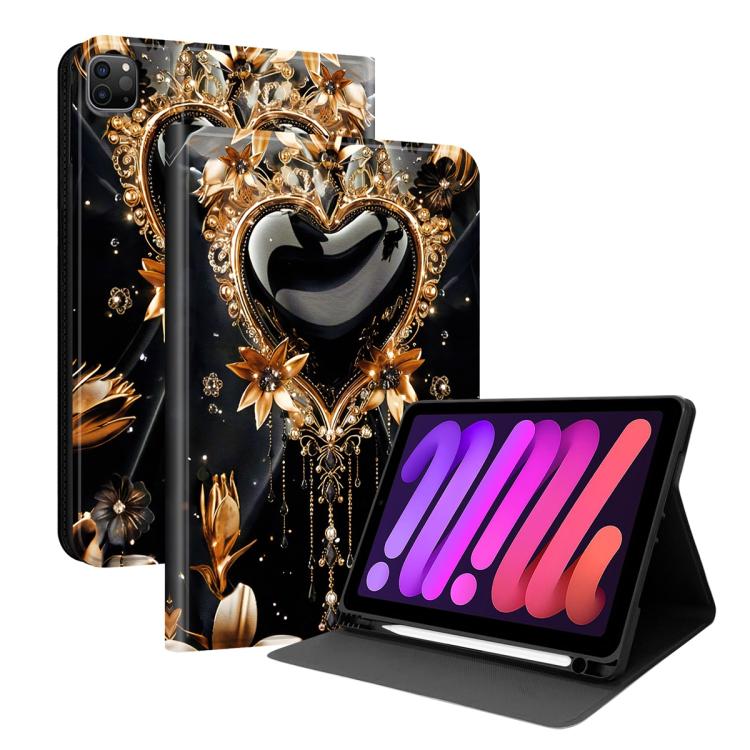 Custodia per tablet intelligente in ecopelle Painted Voltage con scomparto per penna., For iPad Air 13 2026 / 2025 / 2024 / Pro 12.9, For iPad Air 11 2026 / 2025 / 2024 / Air 2022