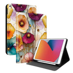 Custodia per tablet intelligente in ecopelle Painted Voltage con scomparto per penna., For iPad mini 2024 / mini 6, For iPad 10.2 2021 / 2020 / 2019 / Air 2019
