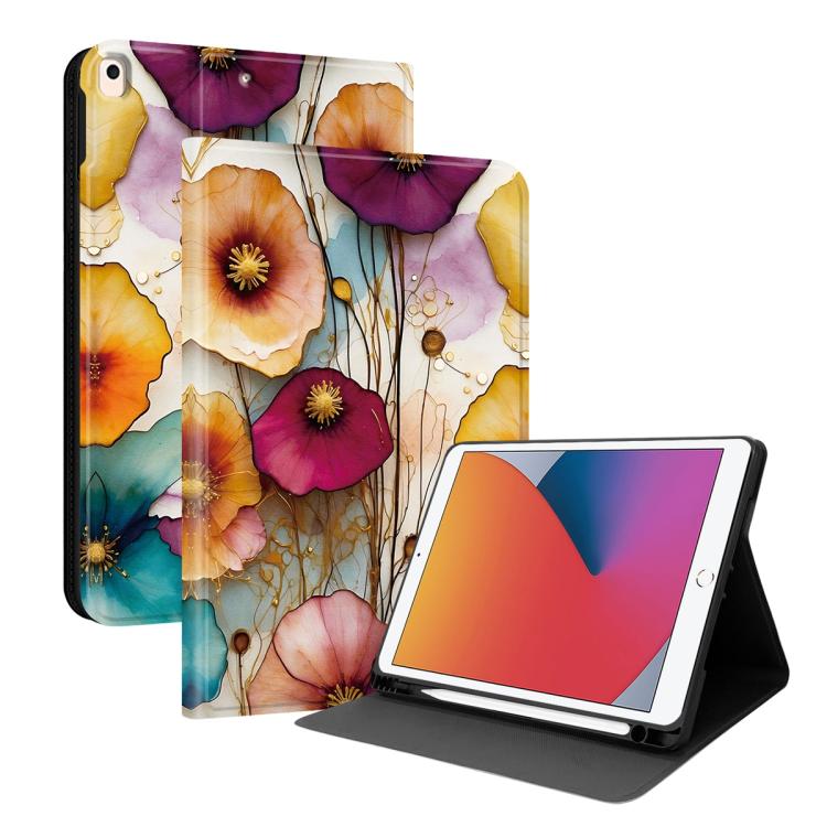 Custodia per tablet intelligente in ecopelle Painted Voltage con scomparto per penna., For iPad mini 2024 / mini 6, For iPad 10.2 2021 / 2020 / 2019 / Air 2019