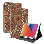Custodia per tablet intelligente in ecopelle Painted Voltage con scomparto per penna., For iPad mini 2024 / mini 6, For iPad 10.2 2021 / 2020 / 2019 / Air 2019