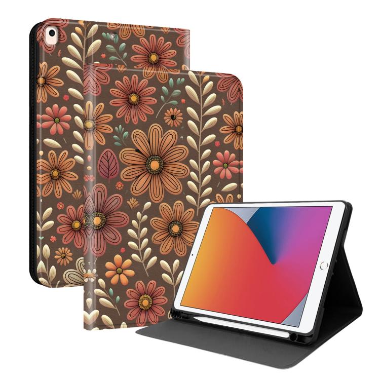 Custodia per tablet intelligente in ecopelle Painted Voltage con scomparto per penna., For iPad mini 2024 / mini 6, For iPad 10.2 2021 / 2020 / 2019 / Air 2019