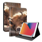 Custodia per tablet intelligente in ecopelle Painted Voltage con scomparto per penna., For iPad mini 2024 / mini 6, For iPad 10.2 2021 / 2020 / 2019 / Air 2019