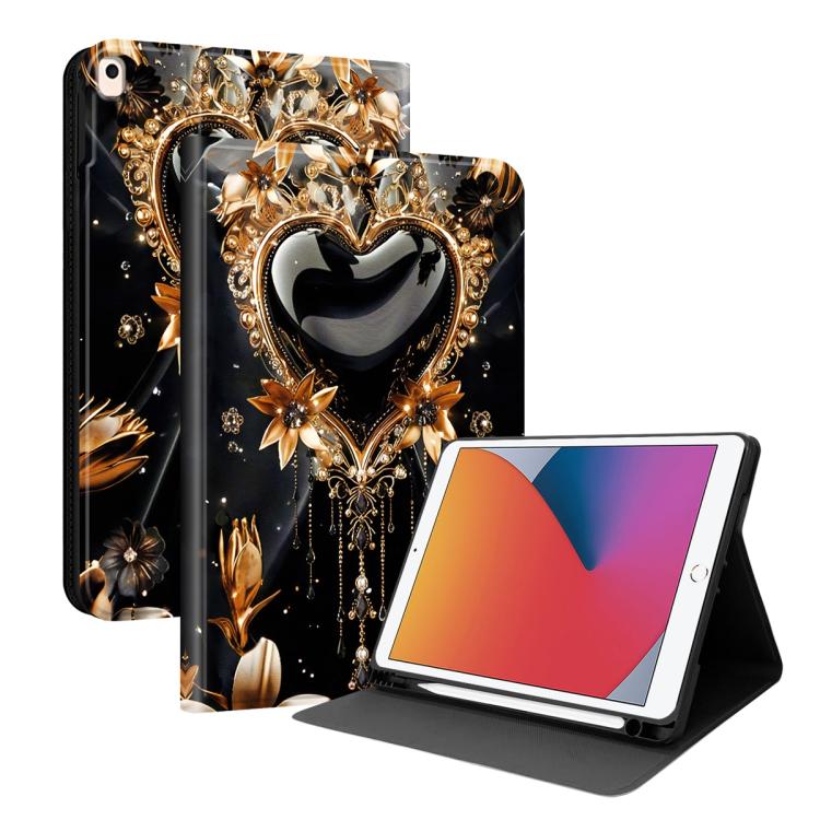 Custodia per tablet intelligente in ecopelle Painted Voltage con scomparto per penna., For iPad mini 2024 / mini 6, For iPad 10.2 2021 / 2020 / 2019 / Air 2019