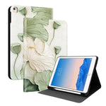 Custodia per tablet intelligente in ecopelle Painted Voltage con scomparto per penna., For iPad 9.7 2018 / 2017 / Air 2 / 1