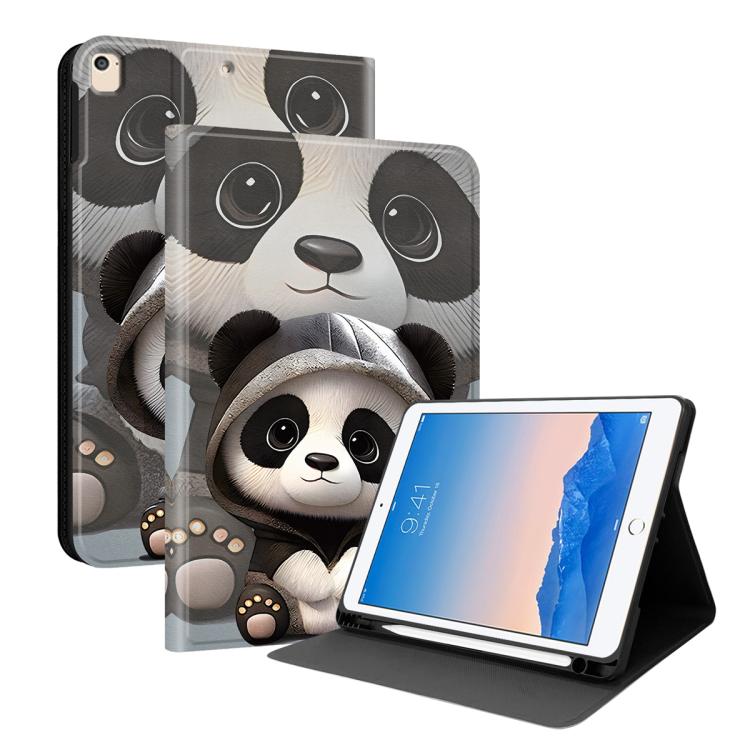 Custodia per tablet intelligente in ecopelle Painted Voltage con scomparto per penna., For iPad 9.7 2018 / 2017 / Air 2 / 1
