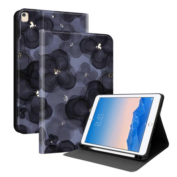 Custodia per tablet intelligente in ecopelle Painted Voltage con scomparto per penna., For iPad 9.7 2018 / 2017 / Air 2 / 1