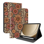 Custodia per tablet intelligente in ecopelle Painted Voltage con scomparto per penna., For Samsung Galaxy Tab A11+ / Tab A9+, For Samsung Galaxy Tab S10 FE+