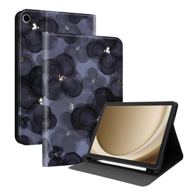 Custodia per tablet intelligente in ecopelle Painted Voltage con scomparto per penna., For Samsung Galaxy Tab A11+ / Tab A9+, For Samsung Galaxy Tab S10 FE+