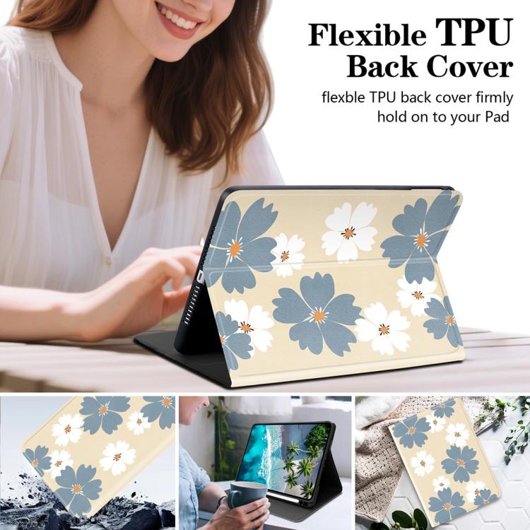 Custodia per tablet intelligente in ecopelle Painted Voltage con scomparto per penna., For Samsung Galaxy Tab A8 10.5 SM-X200