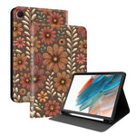Custodia per tablet intelligente in ecopelle Painted Voltage con scomparto per penna., For Samsung Galaxy Tab A8 10.5 SM-X200