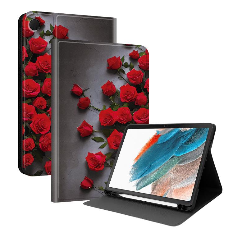 Custodia per tablet intelligente in ecopelle Painted Voltage con scomparto per penna., For Samsung Galaxy Tab A8 10.5 SM-X200