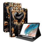 Custodia per tablet intelligente in ecopelle Painted Voltage con scomparto per penna., For Samsung Galaxy Tab A8 10.5 SM-X200