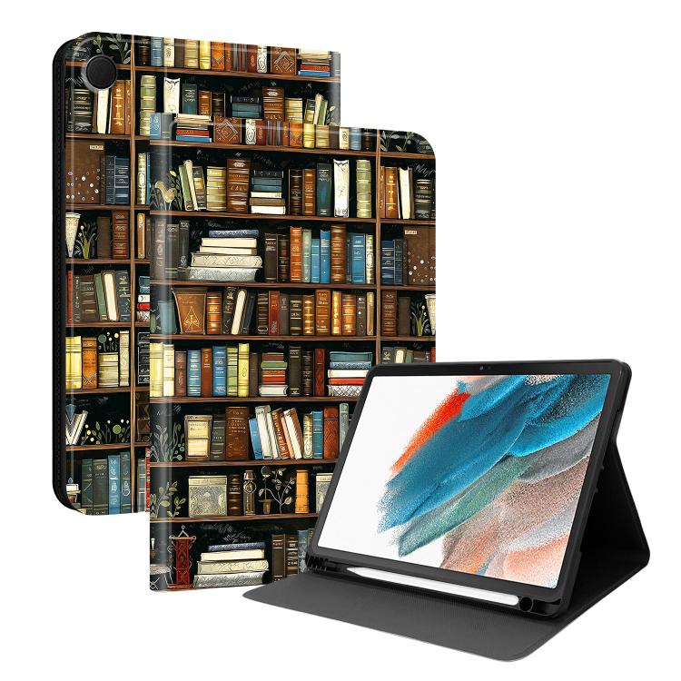 Custodia per tablet intelligente in ecopelle Painted Voltage con scomparto per penna., For Samsung Galaxy Tab A8 10.5 SM-X200