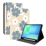 Custodia per tablet intelligente in ecopelle Painted Voltage con scomparto per penna., For Samsung Galaxy Tab A11+ / Tab A9+, For Samsung Galaxy Tab S10 FE+