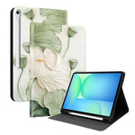 Custodia per tablet intelligente in ecopelle Painted Voltage con scomparto per penna., For Samsung Galaxy Tab A11+ / Tab A9+, For Samsung Galaxy Tab S10 FE+