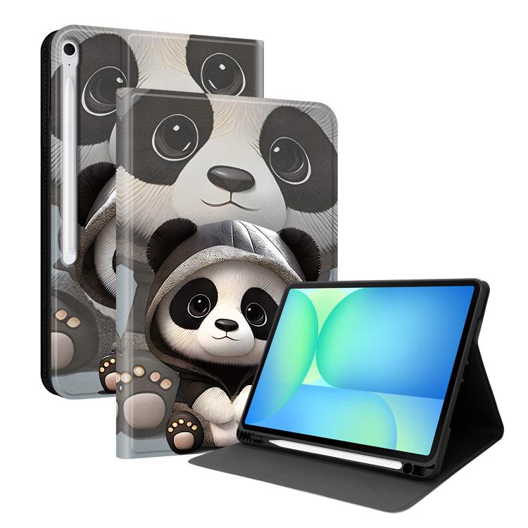 Custodia per tablet intelligente in ecopelle Painted Voltage con scomparto per penna., For Samsung Galaxy Tab A11+ / Tab A9+, For Samsung Galaxy Tab S10 FE+