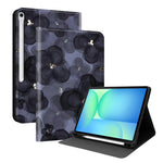 Custodia per tablet intelligente in ecopelle Painted Voltage con scomparto per penna., For Samsung Galaxy Tab A11+ / Tab A9+, For Samsung Galaxy Tab S10 FE+