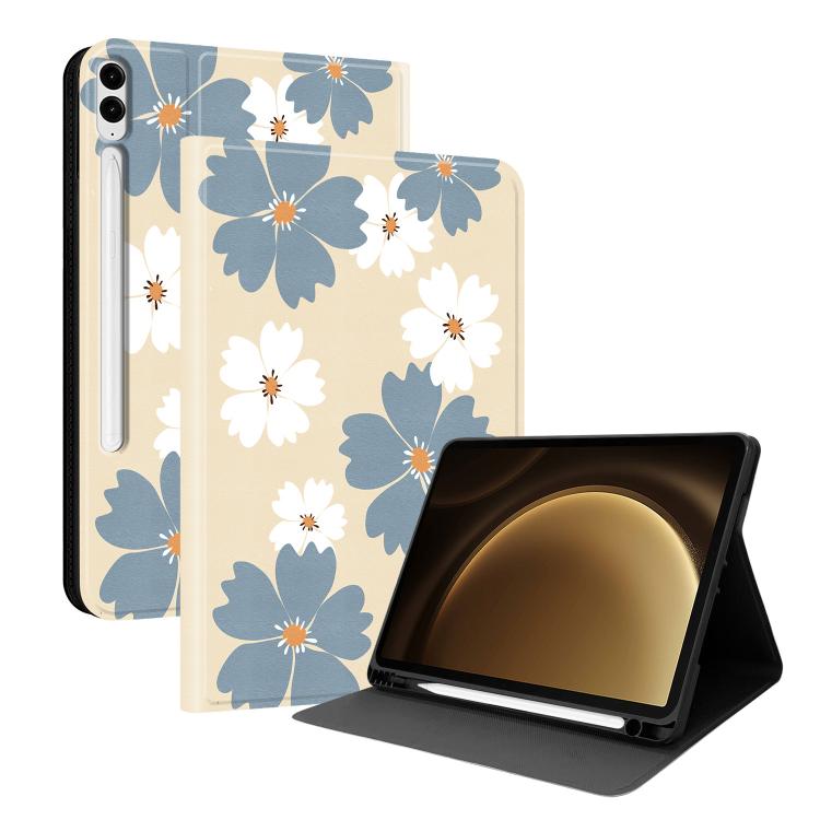 Custodia per tablet in ecopelle Painted Voltage con scomparto per penna., For Samsung Galaxy Tab S10+ / S9+ / S9 FE+, For Samsung Galaxy Tab S6 Lite 2024 / 2022