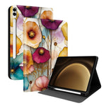 Custodia per tablet in ecopelle Painted Voltage con scomparto per penna., For Samsung Galaxy Tab S10+ / S9+ / S9 FE+, For Samsung Galaxy Tab S6 Lite 2024 / 2022