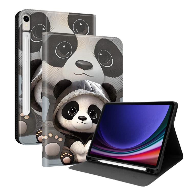 Custodia per tablet in ecopelle Painted Voltage con scomparto per penna., For Samsung Galaxy Tab A11 / Tab A9, For Samsung Galaxy Tab S10 FE / S10 Lite / S9