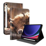 Custodia per tablet in ecopelle Painted Voltage con scomparto per penna., For Samsung Galaxy Tab A11 / Tab A9, For Samsung Galaxy Tab S10 FE / S10 Lite / S9