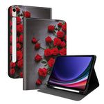 Custodia per tablet in ecopelle Painted Voltage con scomparto per penna., For Samsung Galaxy Tab A11 / Tab A9, For Samsung Galaxy Tab S10 FE / S10 Lite / S9