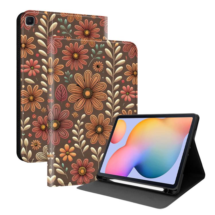 Custodia per tablet in ecopelle Painted Voltage con scomparto per penna., For Samsung Galaxy Tab S10+ / S9+ / S9 FE+, For Samsung Galaxy Tab S6 Lite 2024 / 2022