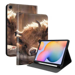 Custodia per tablet in ecopelle Painted Voltage con scomparto per penna., For Samsung Galaxy Tab S10+ / S9+ / S9 FE+, For Samsung Galaxy Tab S6 Lite 2024 / 2022