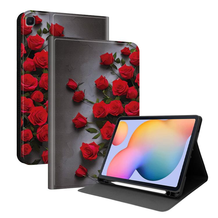 Custodia per tablet in ecopelle Painted Voltage con scomparto per penna., For Samsung Galaxy Tab S10+ / S9+ / S9 FE+, For Samsung Galaxy Tab S6 Lite 2024 / 2022