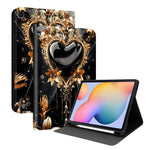 Custodia per tablet in ecopelle Painted Voltage con scomparto per penna., For Samsung Galaxy Tab S10+ / S9+ / S9 FE+, For Samsung Galaxy Tab S6 Lite 2024 / 2022