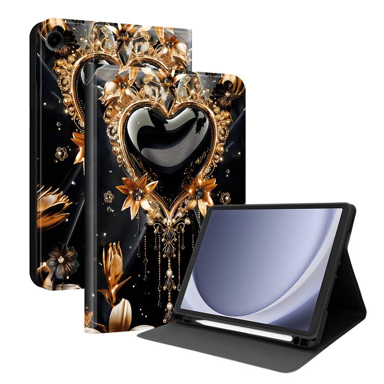 Custodia per tablet in ecopelle Painted Voltage con scomparto per penna., For Samsung Galaxy Tab A11 / Tab A9, For Samsung Galaxy Tab S10 FE / S10 Lite / S9