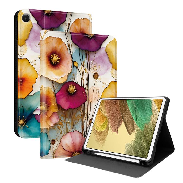 Custodia per tablet in ecopelle Painted Voltage con scomparto per penna., For Samsung Galaxy Tab A7 Lite