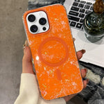 Custodia magnetica per telefono con texture a conchiglia placcata in oro., For iPhone 17 Pro Max, For iPhone 17 Pro, For iPhone 17, For iPhone Air, For iPhone 16 Pro Max, For iPhone 16 Pro