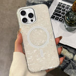 Custodia magnetica per telefono con texture a conchiglia placcata in oro., For iPhone 17 Pro Max, For iPhone 17 Pro, For iPhone 17, For iPhone Air, For iPhone 16 Pro Max, For iPhone 16 Pro