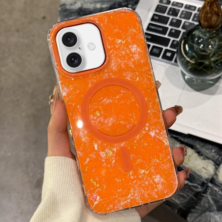 Custodia magnetica per telefono con texture a conchiglia placcata in oro., For iPhone 17 Pro Max, For iPhone 17 Pro, For iPhone 17, For iPhone Air, For iPhone 16 Pro Max, For iPhone 16 Pro