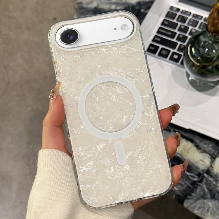 Custodia magnetica per telefono con texture a conchiglia placcata in oro., For iPhone 17 Pro Max, For iPhone 17 Pro, For iPhone 17, For iPhone Air, For iPhone 16 Pro Max, For iPhone 16 Pro