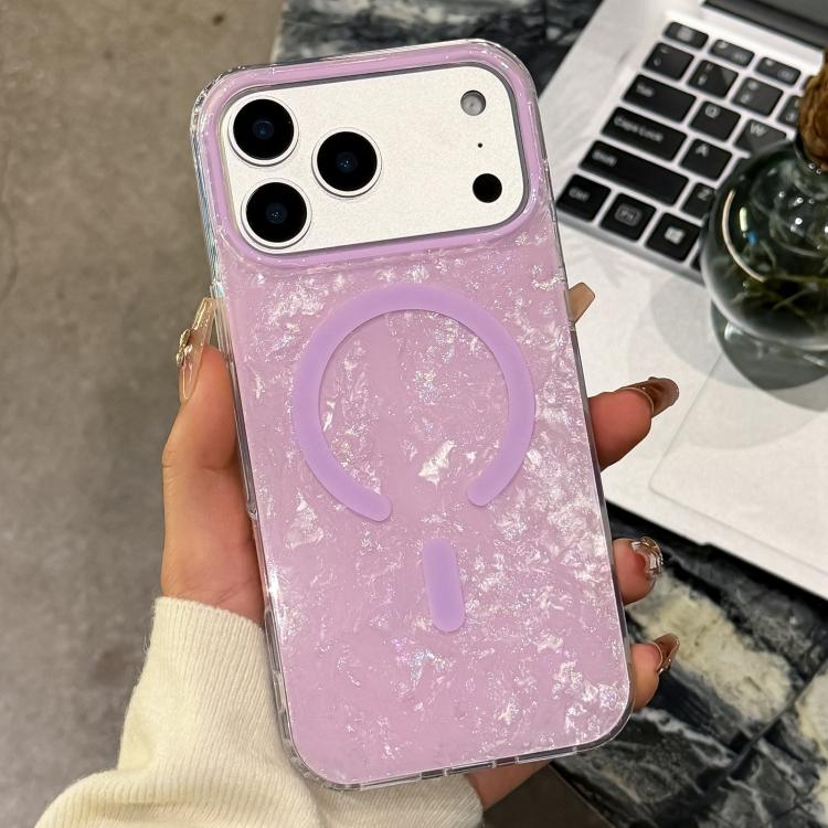 Custodia magnetica per telefono con texture a conchiglia placcata in oro., For iPhone 17 Pro Max, For iPhone 17 Pro, For iPhone 17, For iPhone Air, For iPhone 16 Pro Max, For iPhone 16 Pro