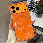 Custodia magnetica per telefono con texture a conchiglia placcata in oro., For iPhone 17 Pro Max, For iPhone 17 Pro, For iPhone 17, For iPhone Air, For iPhone 16 Pro Max, For iPhone 16 Pro