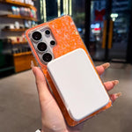 Custodia magnetica per telefono con texture a conchiglia placcata in oro., For Samsung Galaxy S26+ 5G, For Samsung Galaxy S26 Ultra 5G, For Samsung Galaxy S26 5G, For Samsung Galaxy S25 FE 5G, For Samsung Galaxy S25 / S24 5G                            ...