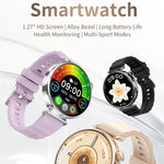 Smartwatch sportivo CY37 con schermo HD da 1,27 pollici, supporto per chiamate Bluetooth, monitoraggio della frequenza cardiaca, della pressione sanguigna e del sonno., Pink, Black, Purple