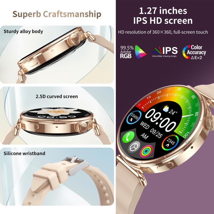 Smartwatch sportivo CY37 con schermo HD da 1,27 pollici, supporto per chiamate Bluetooth, monitoraggio della frequenza cardiaca, della pressione sanguigna e del sonno., Pink, Black, Purple