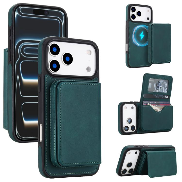 Portafoglio magnetico staccabile in similpelle stile retrò con protezione RFID per telefono., For iPhone 17 Pro Max, For iPhone 17 Pro