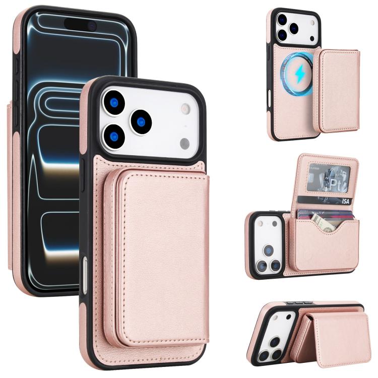 Portafoglio magnetico staccabile in similpelle stile retrò con protezione RFID per telefono., For iPhone 17 Pro Max, For iPhone 17 Pro