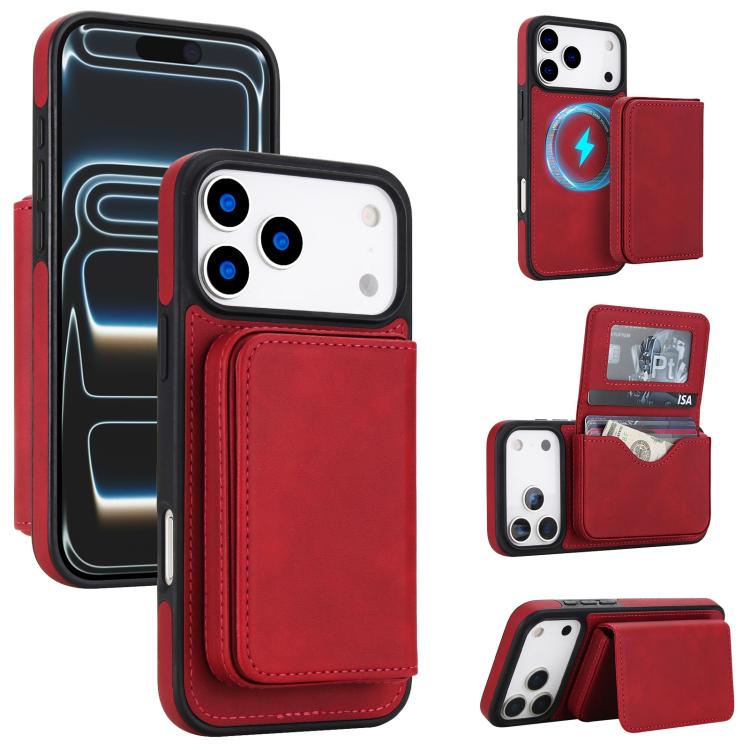 Portafoglio magnetico staccabile in similpelle stile retrò con protezione RFID per telefono., For iPhone 17 Pro Max, For iPhone 17 Pro