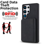 Portafoglio magnetico staccabile in similpelle stile retrò con protezione RFID per telefono., For Samsung Galaxy S25 Ultra 5G