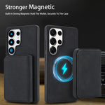 Portafoglio magnetico staccabile in similpelle stile retrò con protezione RFID per telefono., For Samsung Galaxy S25 Ultra 5G