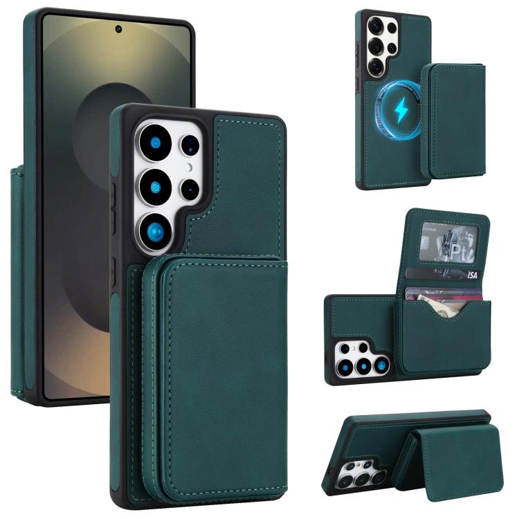Portafoglio magnetico staccabile in similpelle stile retrò con protezione RFID per telefono., For Samsung Galaxy S25 Ultra 5G