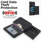 Portafoglio magnetico staccabile in similpelle stile retrò con protezione RFID per telefono., For Samsung Galaxy Z Fold7 5G