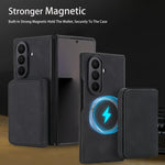 Portafoglio magnetico staccabile in similpelle stile retrò con protezione RFID per telefono., For Samsung Galaxy Z Fold7 5G